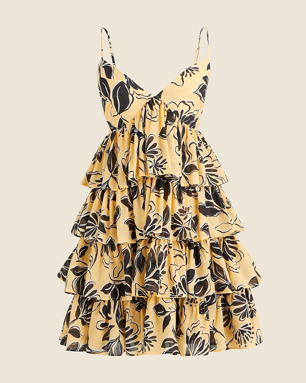 Ruffle-tier mini dress in floral cotton voile | J. Crew US