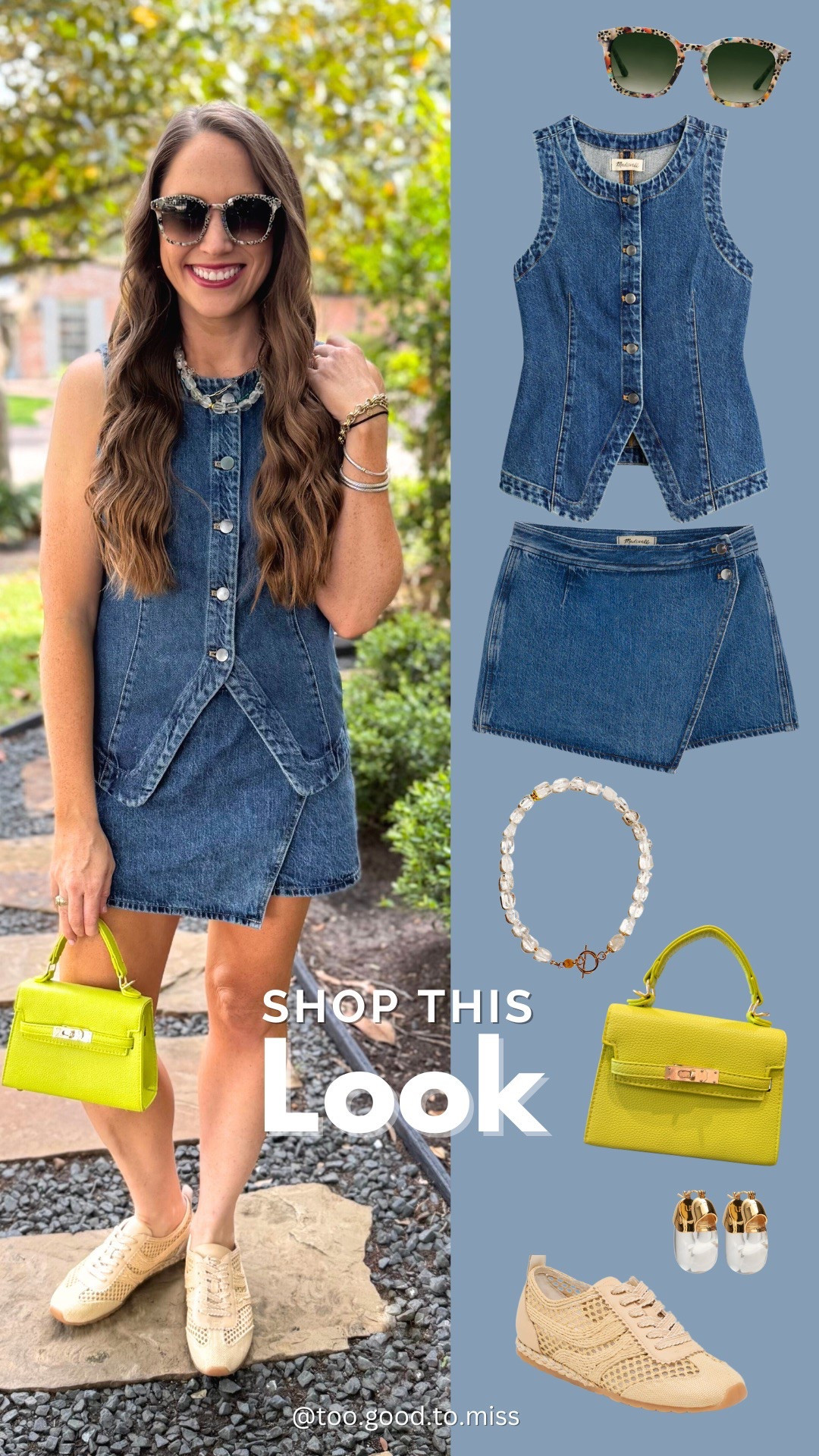 Denim vest + asymmetrical skort

#LTKFindsUnder100 #LTKStyleTip #LTKTravel