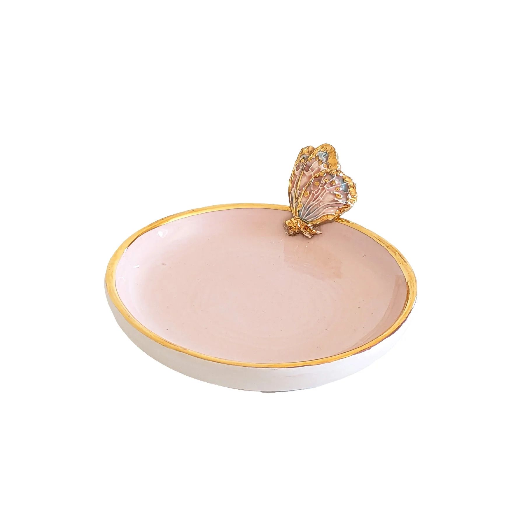 Gilded Butterfly Ring Dish | Ruby Clay Company