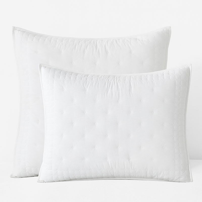 Pintuck Quilted Sham - White, Standard | The Company Store