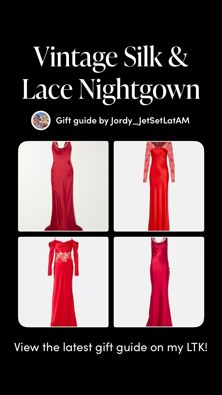 Vintage silk and lace nightgowns with a lingerie-inspired silhouette, fluid satin drape, and romantic detailing. Timeless red silk evening gowns styled as vintage nightwear, perfect for holiday gifting, intimate evenings, and elevated sleepwear looks.

#LTKWedding #LTKGiftGuide #LTKHoliday