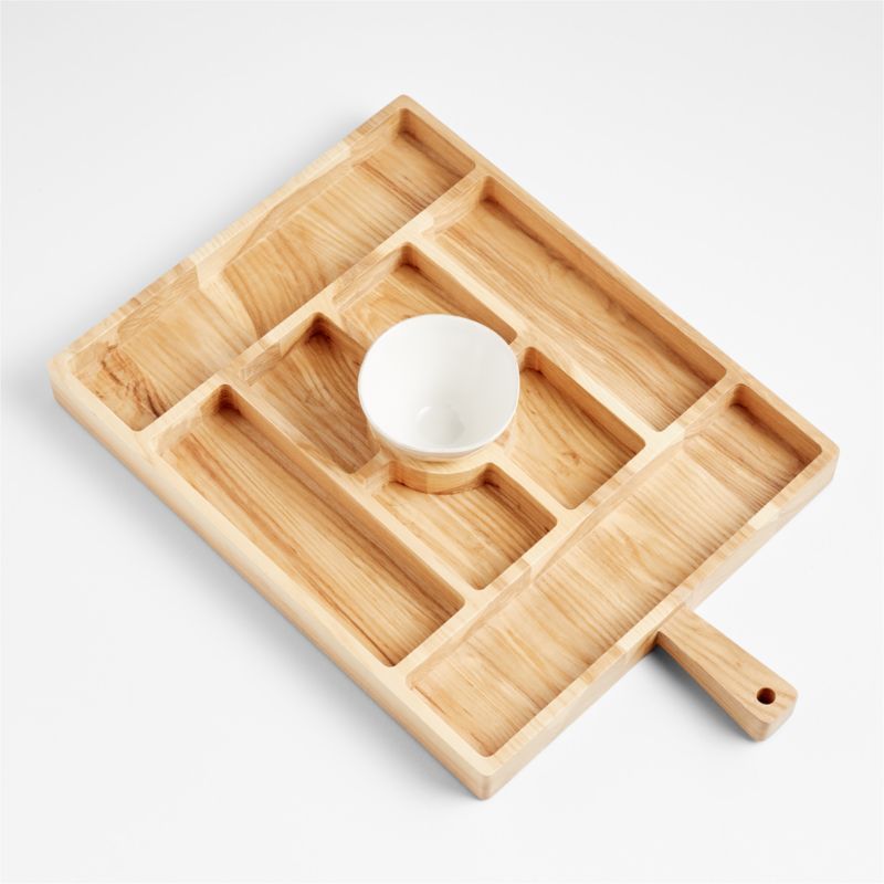 Carson Ash Large Serving Board with Marin Mini Bowl + Reviews | Crate & Barrel | Crate & Barrel