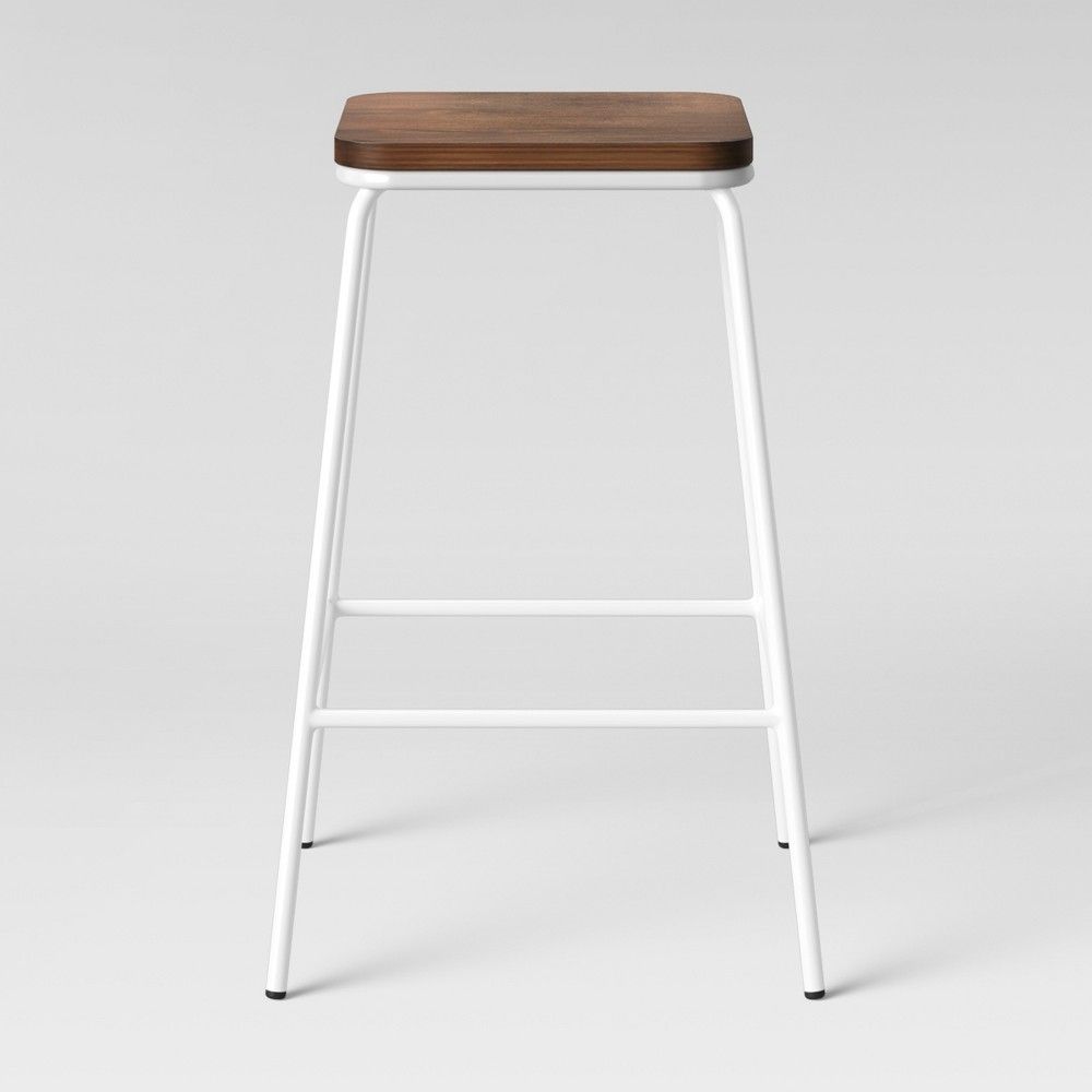 Rhodes Metal/Wood Counter Stool White - Project 62 | Target