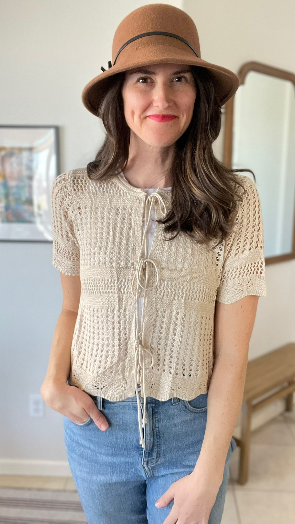 The cutest crochet top!! I’m in love!!! Wearing I size medium in the khaki 

#LTKOver40 #LTKStyleTip #LTKMostLoved