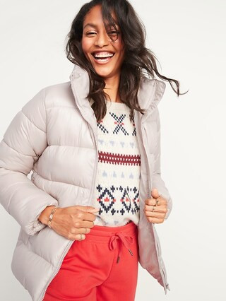 Frost-Free Zip-Front Puffer Jacket for Women | Old Navy (CA)