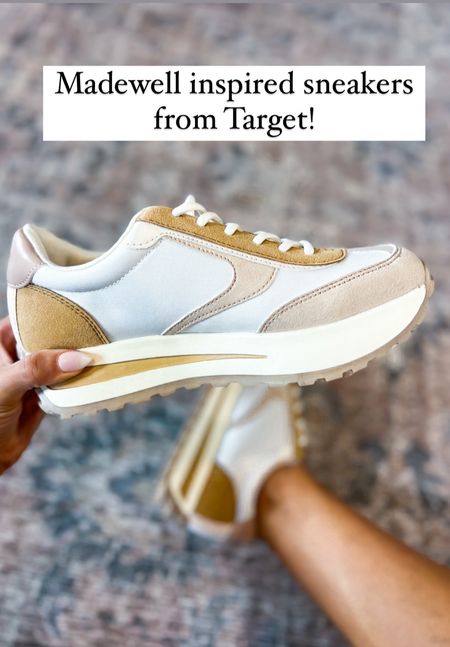 Madewell inspired sneakers from Target! Neutral sneakers. Fall shoes. Fall sneakers. Platform sneakers. Travel shoes. Casual outfit. Fall outfit. Ombré nails. Neutral nails. 

#LTKshoecrush #LTKtravel #LTKunder50