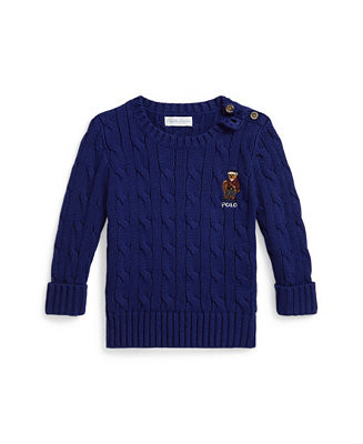 Polo Ralph Lauren Baby Boys' Cable-Knit Cotton Sweater - Macy's | Macy's