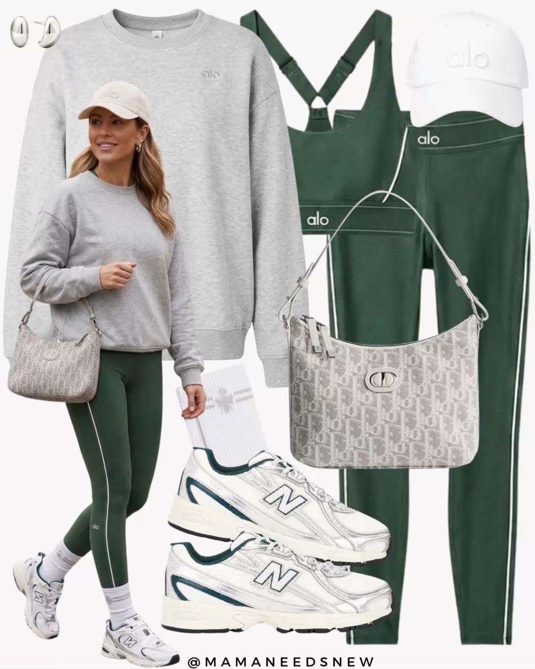 A spring pilates / exercise outfit with a sweatshirt, sports bra, leggings, sneakers, shoulder bag, cap 💚

(The bag is Dior Montaigne Diorling Mini bag, couldn’t link it)

#LTKootd #LTKSeasonal #LTKSaleAlert