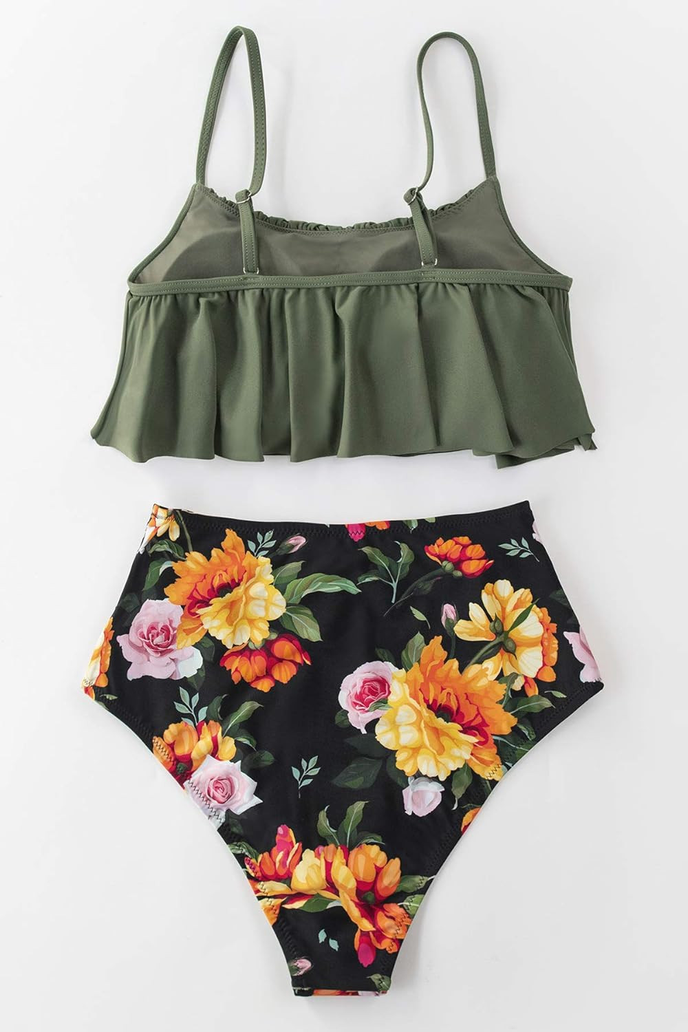 CUPSHE Women's High Waisted Falbala Bikini Set | Amazon (US)