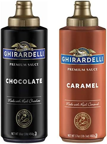 Ghirardelli Chocolate (16oz) & Caramel (17oz) Sauces in Squeeze Bottles | Amazon (US)
