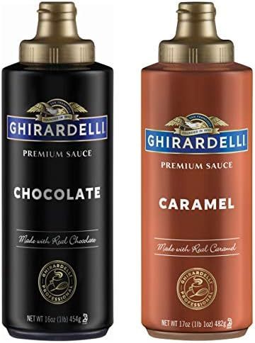 Ghirardelli Chocolate (16oz) & Caramel (17oz) Sauces in Squeeze Bottles | Amazon (US)