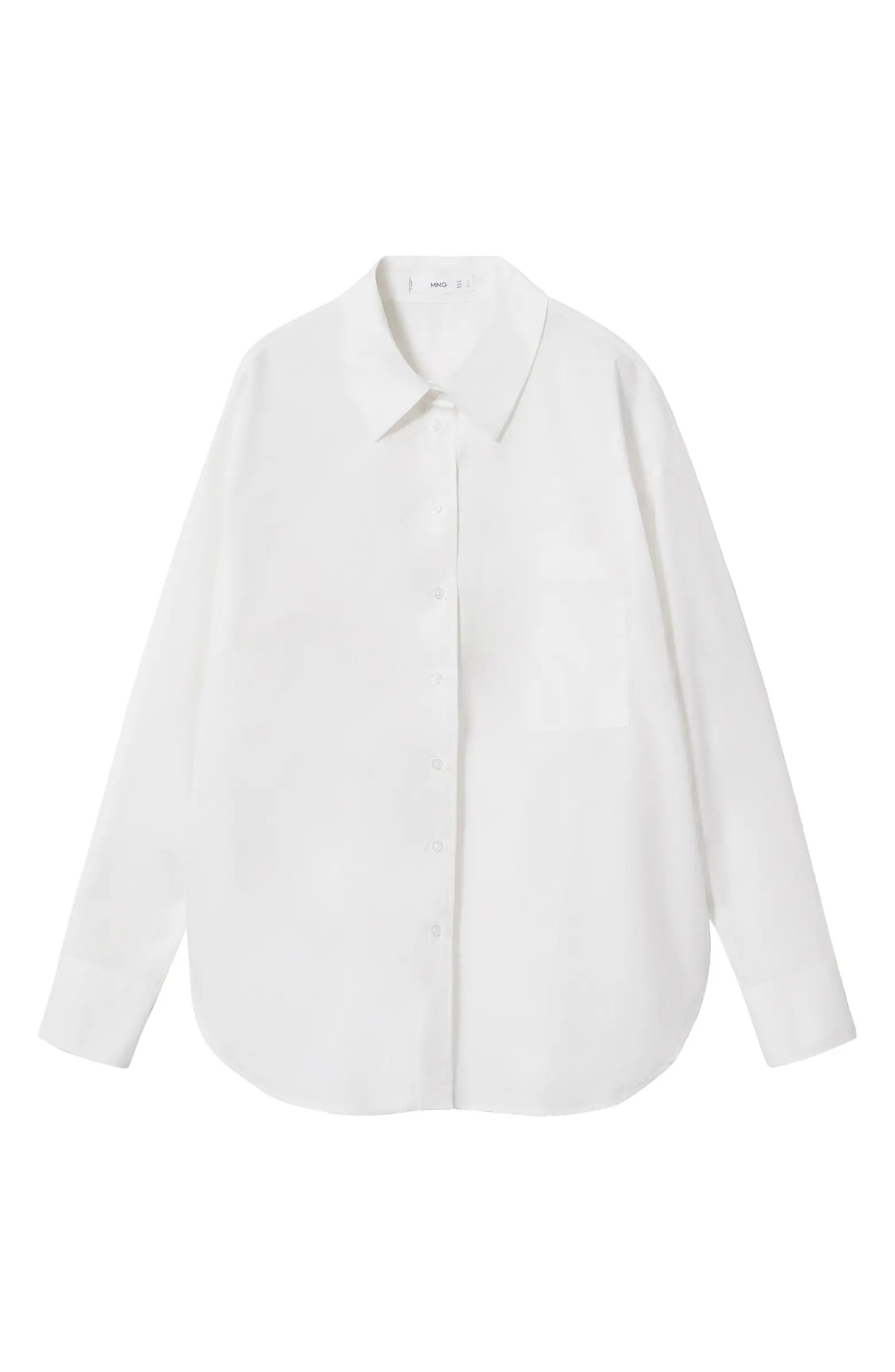 MANGO Oversize Cotton Shirt | Nordstrom | Nordstrom