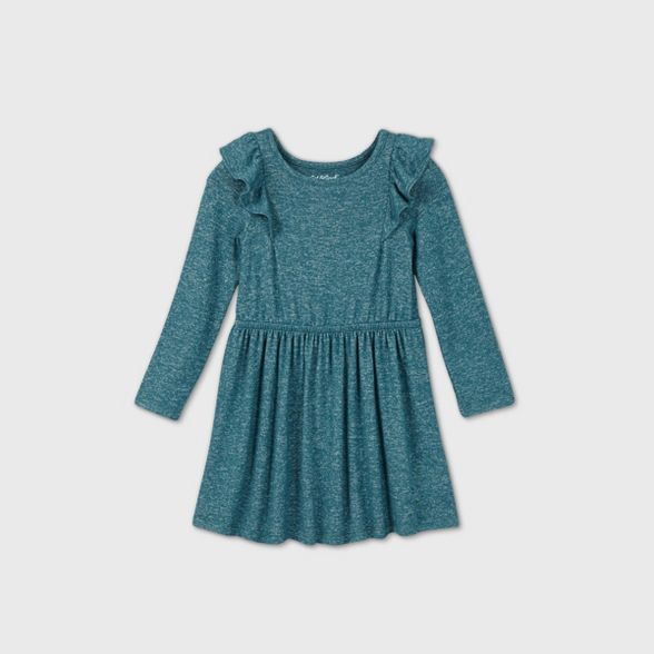 Toddler Girls' Cozy Long Sleeve Dress - Cat & Jack™ Green | Target