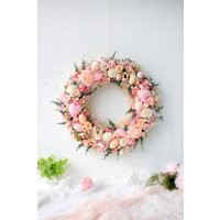 Easter Pink Wreath, Front Door Wreath, Holiday Decor, Artificial Wreath, Easter Gift, Easter Decorar | Etsy (US)