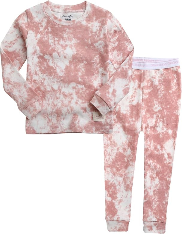 VAENAIT BABY 12M-12 Toddler Kids Boys Girls 100% Cotton Marbling Sung Fit Sleepwear Pajamas 2pcs ... | Amazon (US)