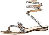Badgley Mischka Women's PAZ Flat Sandal, Latte Satin, 5 M US | Amazon (US)