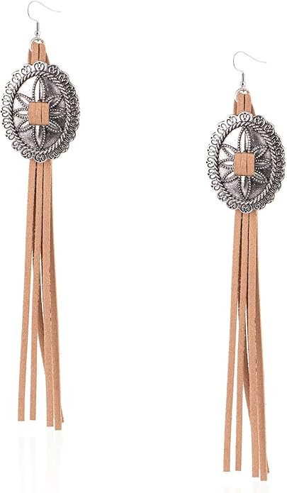 Rustic Couture's Western Turquoise Earrings for Women Statement Western Country Everyday Jewelry | Amazon (US)