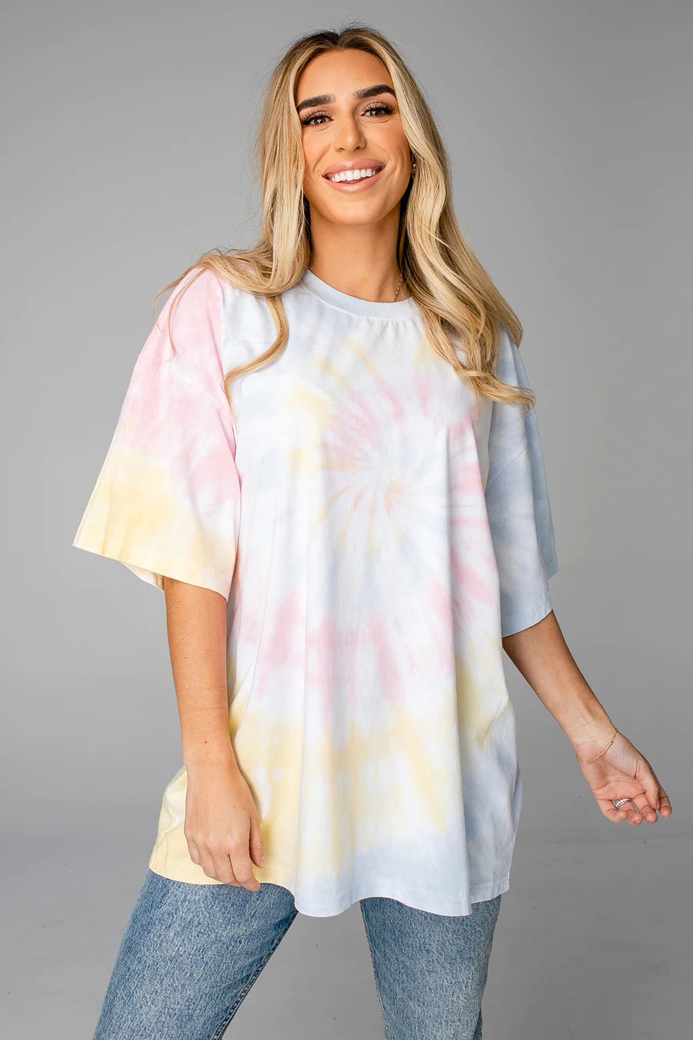 Groovy Tie-Dye Oversized Tee - Pastel | BuddyLove