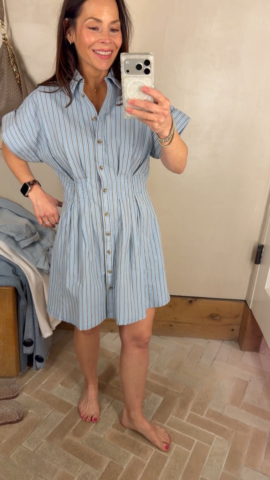 Perfect dress for spring. Throw on some heels, flats or sneakers and enjoy the day. 

#LTKootd #LTKOver40 #LTKmomlife