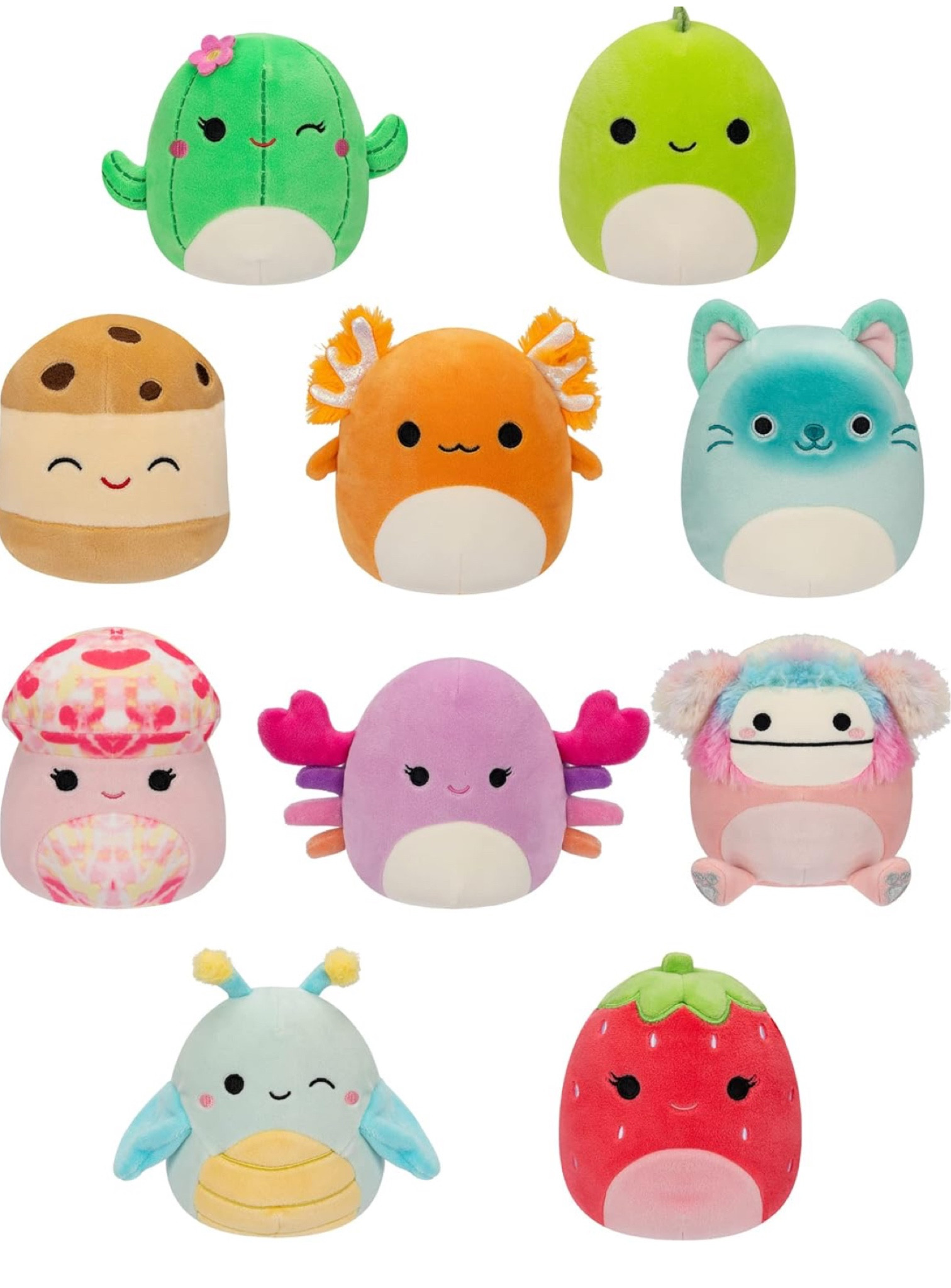 Squishmallows 5-Inch 10-Pack Plush - Diane Bigfoot, Giles Grasshopper, Maritza Cactus, Nico Axolotl, Rachel Mushroom, and More - Ultrasoft Official Kelly Toy Plush - Amazon Exclusive

#LTKGiftGuide #LTKKids
