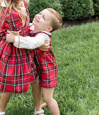Edgehill Collection x The Broke Brooke Little Boys Oliver Tartan Plaid Jon Jon | Dillard's | Dillard's
