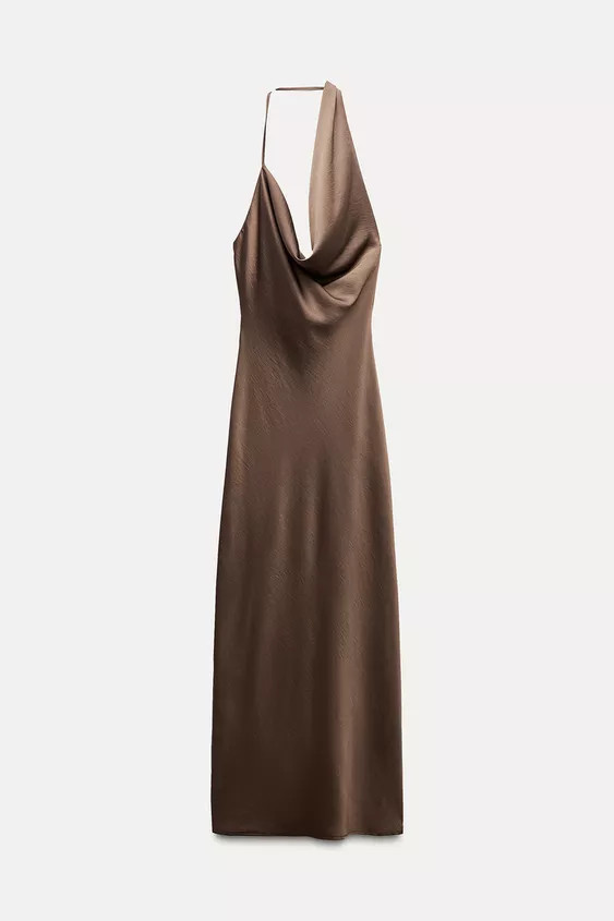 SATIN EFFECT MIDI DRESS | Zara US