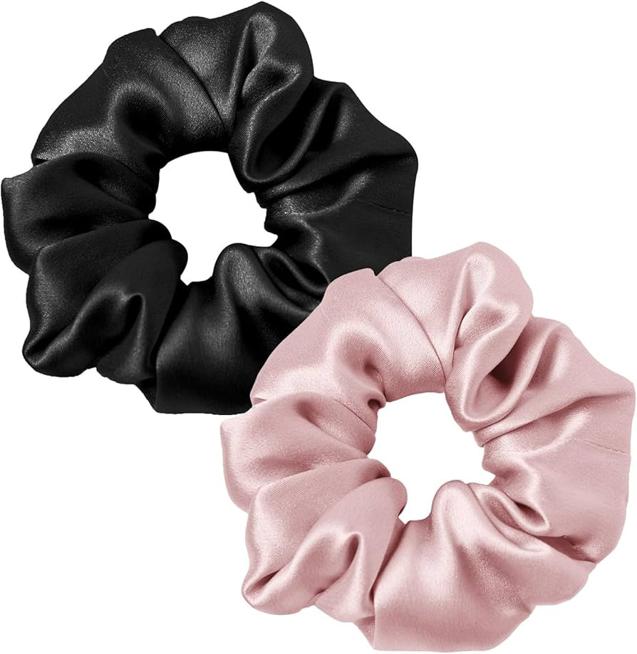 LILYSILK Silk Hair Scrunchies/Ties for Frizz & Breakage Prevention, 100% Mulberry, No Damage, Ela... | Amazon (US)
