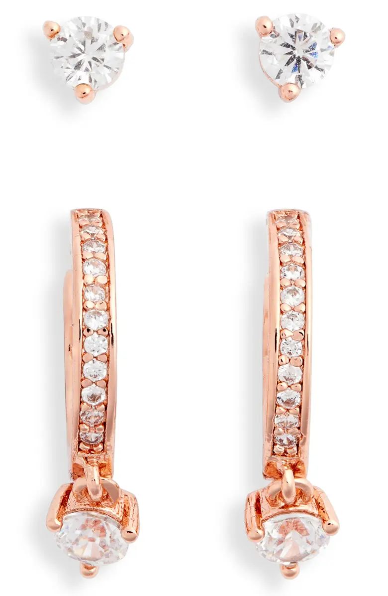 tiny twinkles set of 2 stud & huggie hoop earrings | Nordstrom | Nordstrom