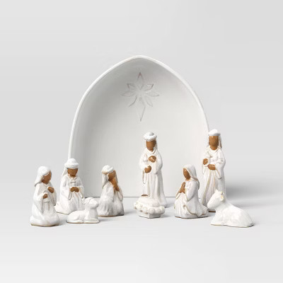 Christmas Ceramic Nativity Decorative Accent Set - Threshold™ | Target