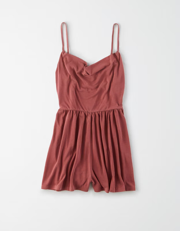 AE Cowl Neck Romper | American Eagle Outfitters (US & CA)