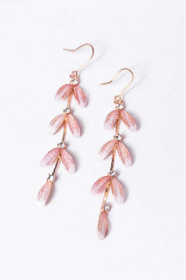 Falling Petals Pink Earrings SALE | Pink Lily