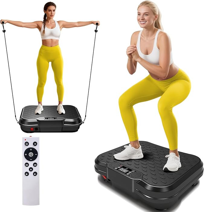 Vibration Plate Exercise Machine,Vibrating Platform for Lymphatic Drainage with 250 Speeds,450 lb... | Amazon (US)