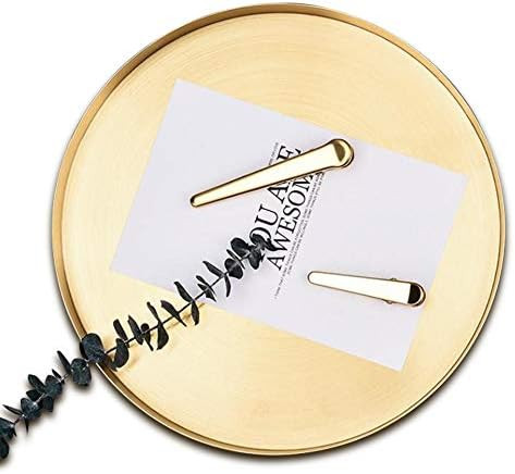 Polbecky Makeup Tray Gold,Large Metal Jewelry Decorative Tray Organizer Round for Vanity,Serving ... | Amazon (US)