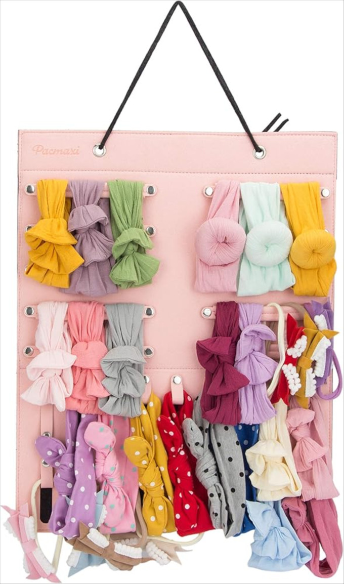 Click for more info about Hanging Baby Girl Headbands Storage Organizer, Newborn Headbands and Bows Holder