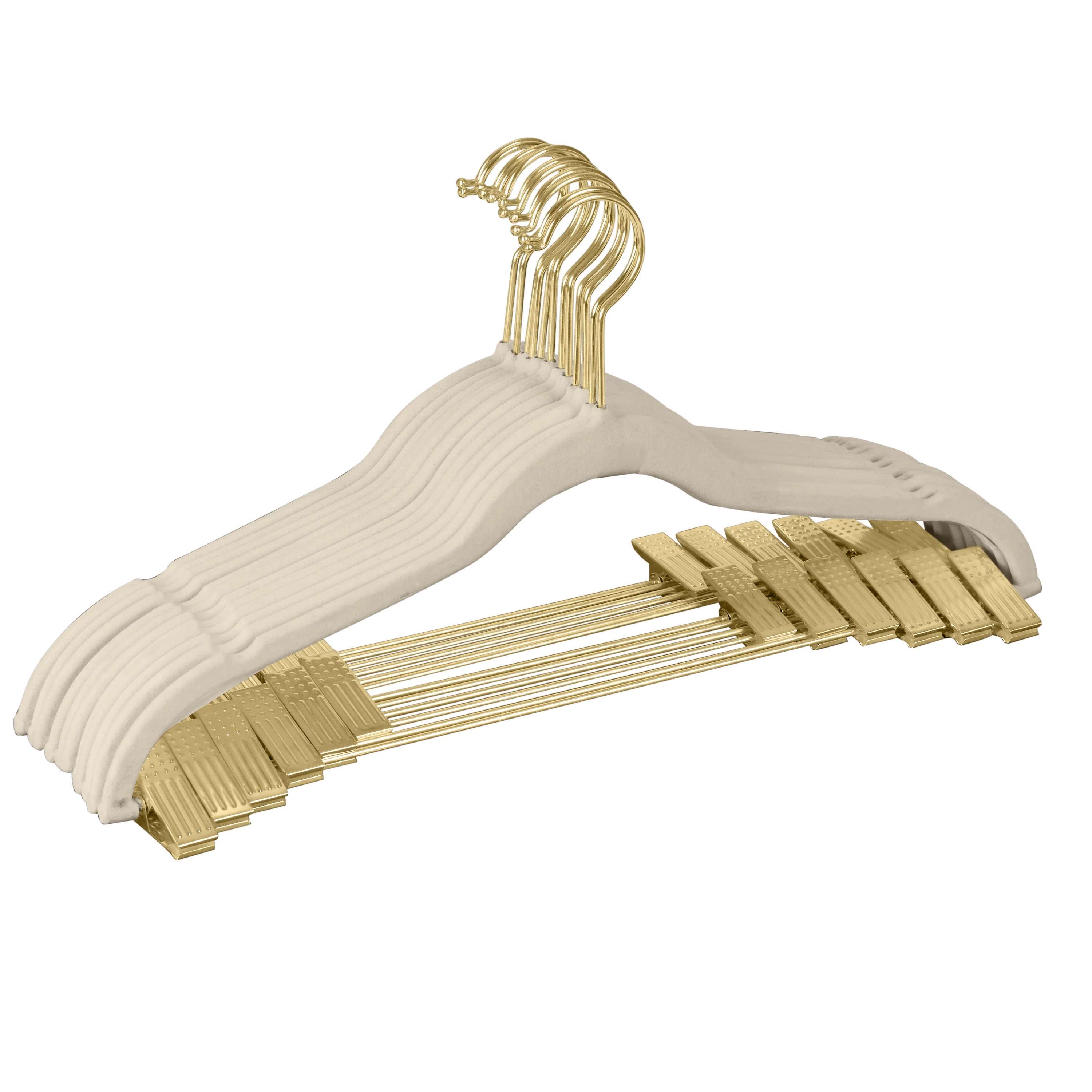 6 Pack Velvet Hangers with Clips | Wayfair North America