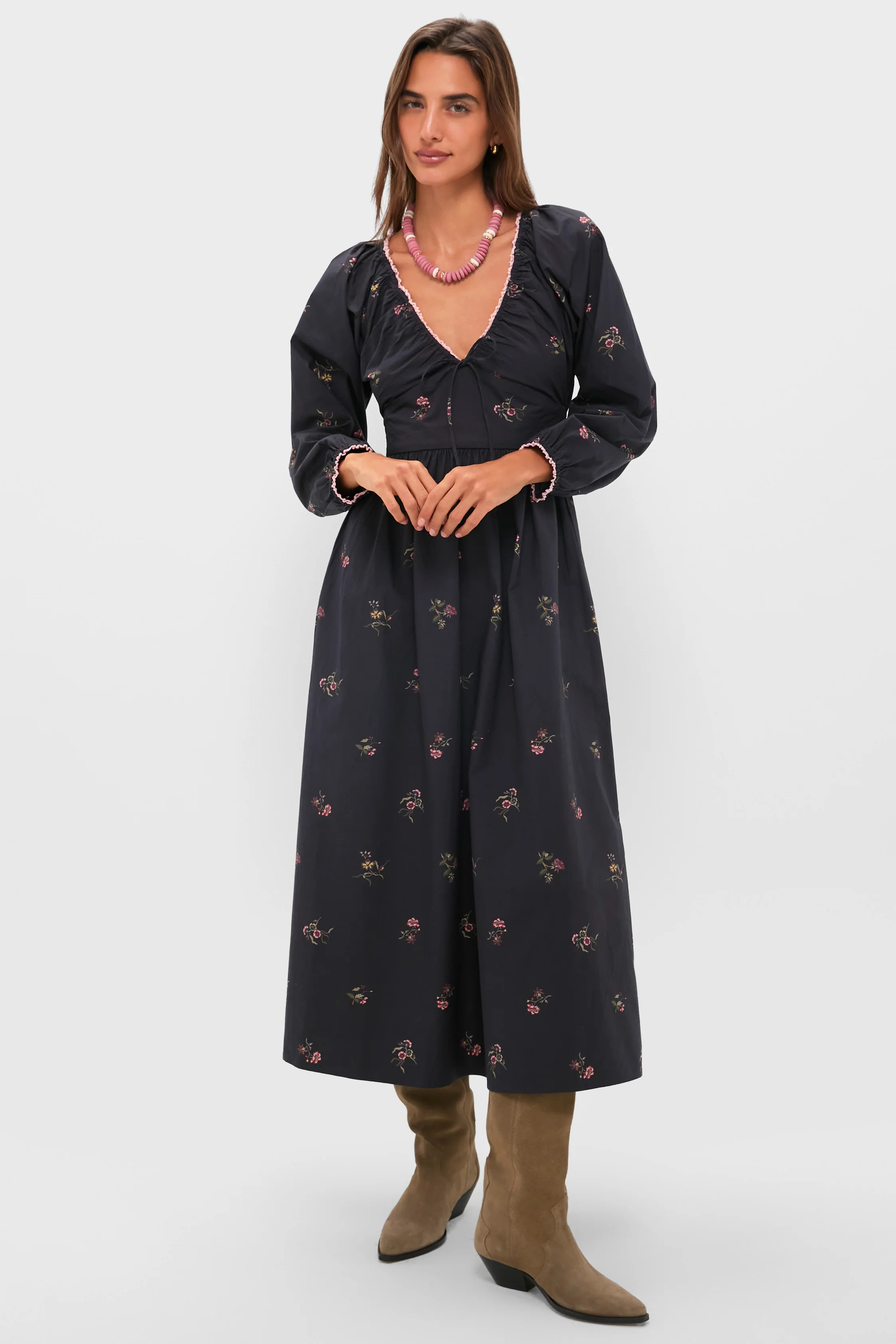 Noir Fleur Eloise Midi Dress | Tuckernuck (US)