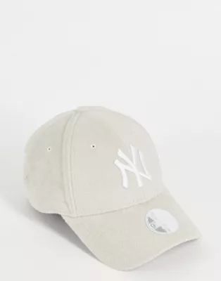 New Era NY 9forty cap in beige towelling | ASOS (Global)