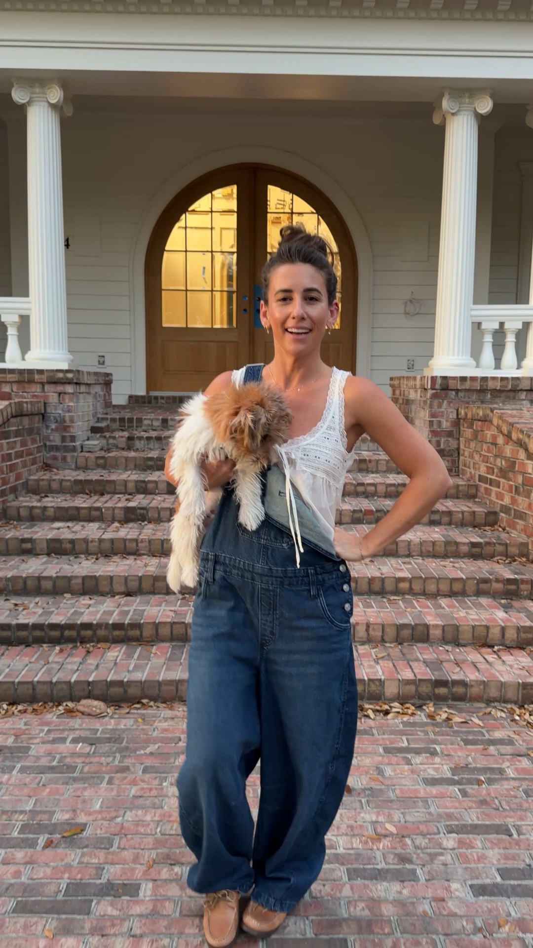 Comfy Walmart outfit 
Overalls  size XS
Tank size XS 

#WalmartPartner #WalmartStyle @WalmartStyle
