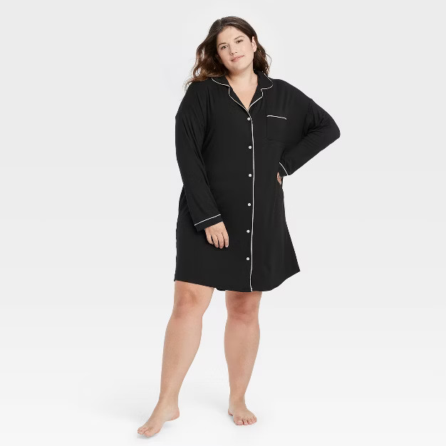 Women's Beautifully Soft Notch Collar NightGown - Stars Above™ | Target
