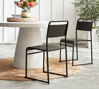 OPEN BOX: Fallon Outdoor Metal Stackable Chair, Set of 2 | Pottery Barn (US)
