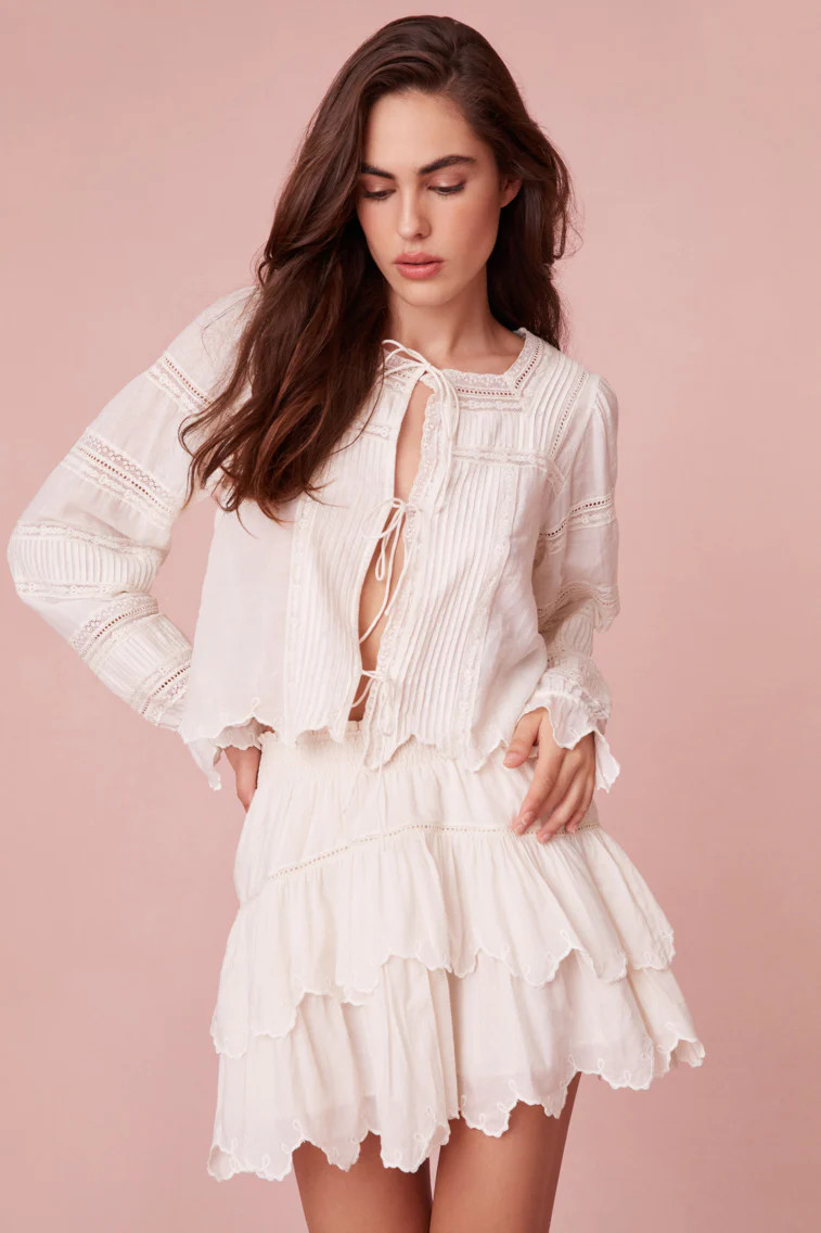 Sanra Embroidered Blouse | LOVESHACKFANCY