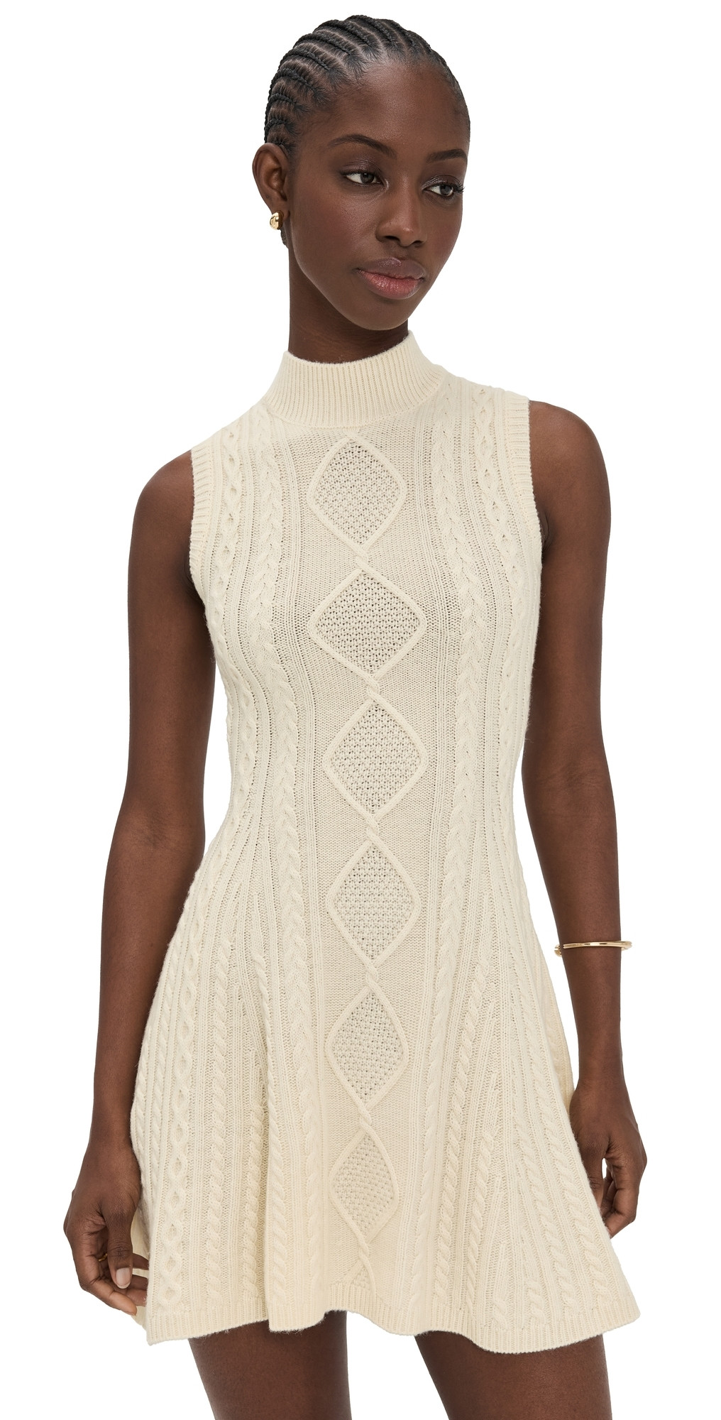 STAUD Charade Sweater Dress Ivory L | Shopbop