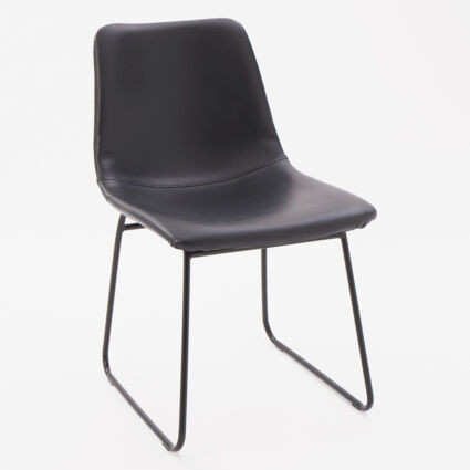 Black Skid Leg Dining Chair 97x50cm | TK Maxx