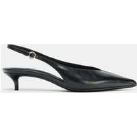 Zara - Kitten Heel Slingback Shoes - Black - 5 - Woman | Zara US