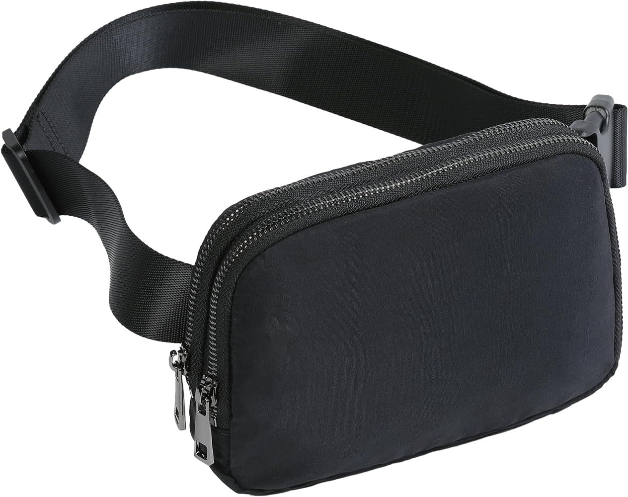 ODODOS Double Zip Mini Belt Bag with Adjustable Strap Unisex Crossbody Fanny Pack Small Waist Pou... | Amazon (US)