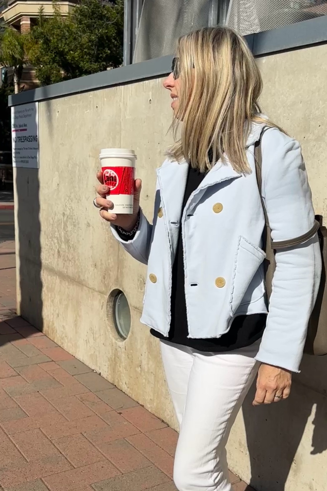 Another look at this Milan travel set - just the jacket with my roll neck sweater in action in San Diego.  It was breezy and sunny and these pieces were the perfect layers from @frankandeileen. I love nice quality things that will update the wardrobe and play nice with all I already own. 

#FrankandEileenPartner #WearLoveRepeat

#LTKStyleTip #LTKTravel