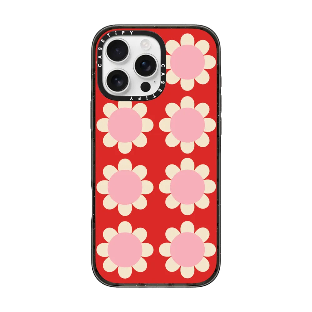 Retro Floral Red and Pink | Casetify