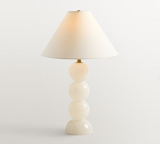 Ela Alabaster Stacked Table Lamp (22") | Pottery Barn (US)