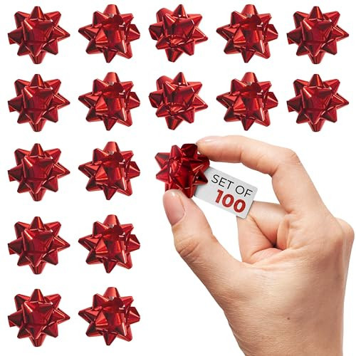 Red Bow 100 Pcs, 1" Small Gift Bows for Wrapping, Occasions: Christmas, Valentines Day, Holiday, Birthday, Party | Amazon (US)
