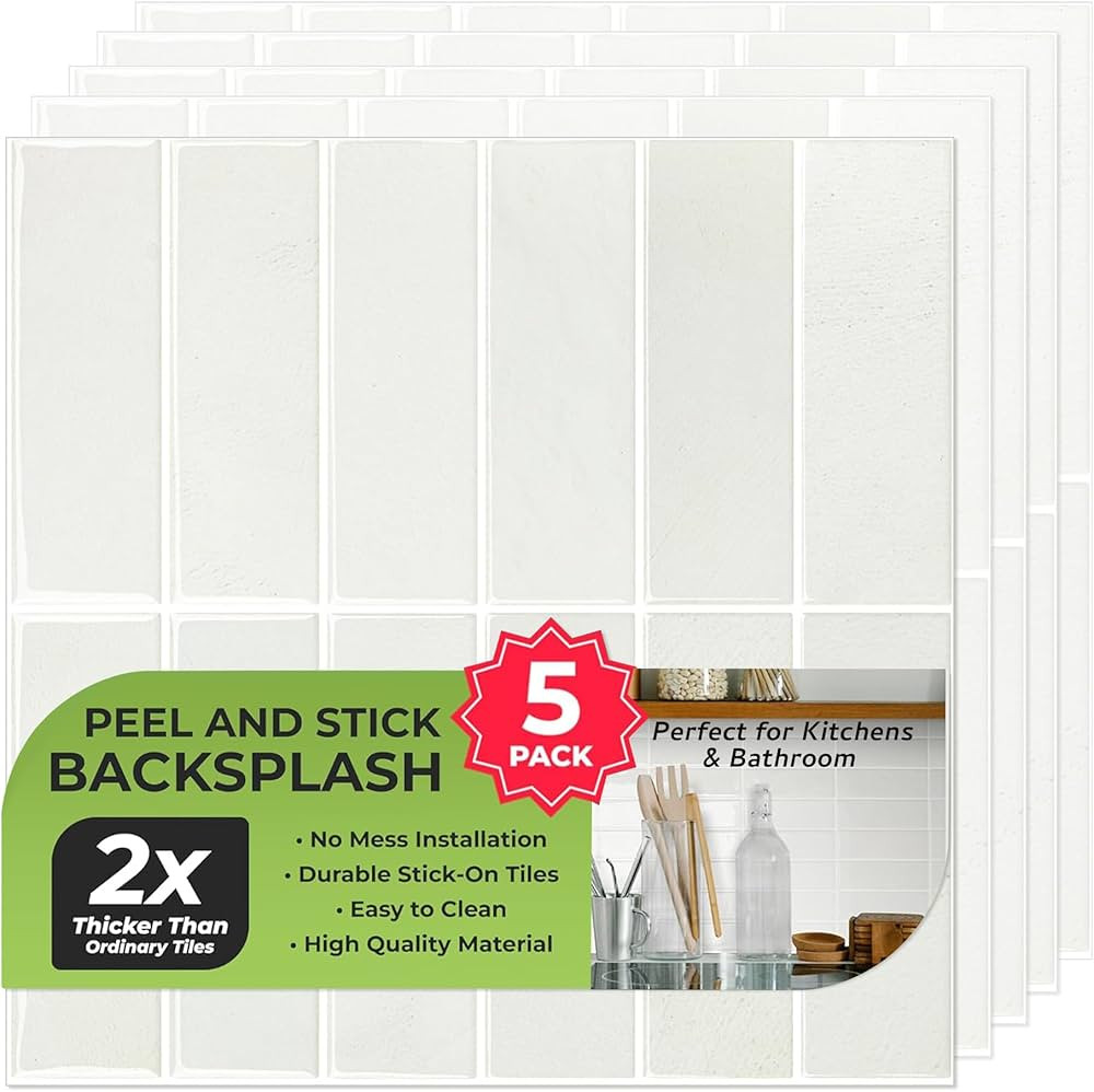 Peel and Stick Backsplash Tiles, 3D Wall Panels with Commercial-grade Adhesive, Extra Thick Water... | Amazon (US)
